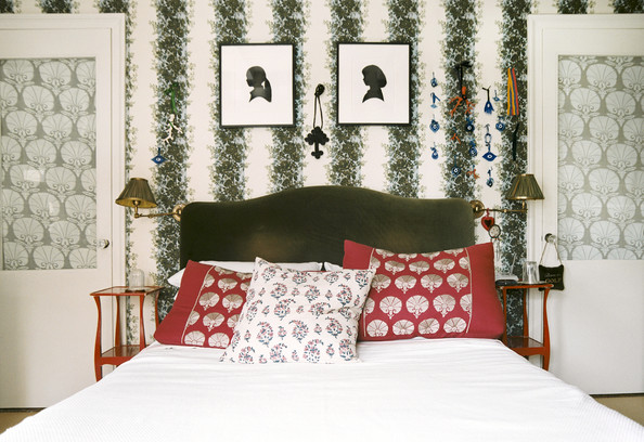 wallpaper behind bed,bedroom,room,furniture,bed,interior design