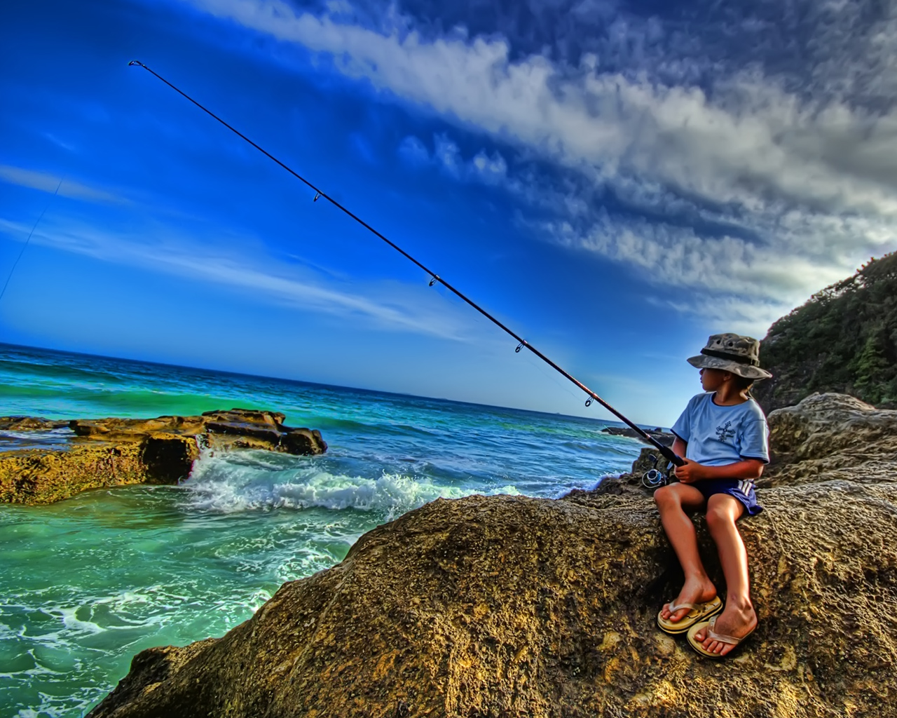 fishing desktop wallpaper,rock fishing,fishing rod,outdoor recreation,angling,fishing