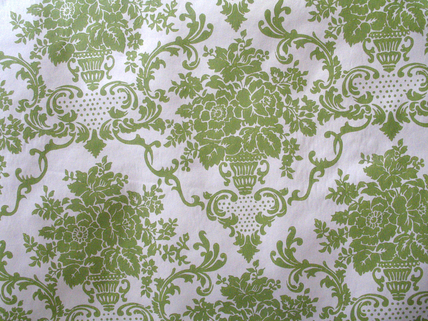 緑のビンテージ壁紙,緑,パターン,葉,繊維,壁紙