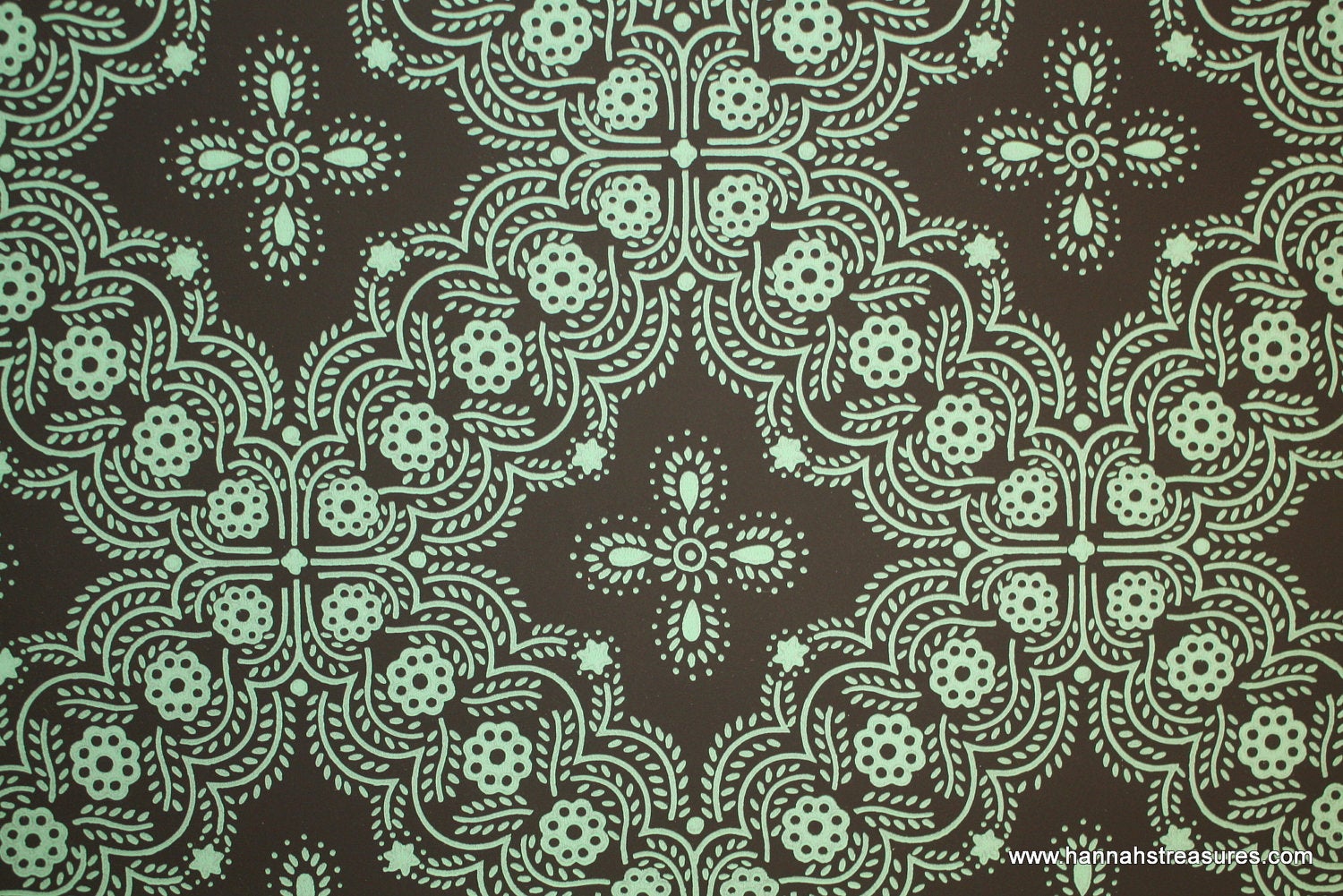 papel pintado vintage verde,modelo,verde,diseño,simetría,textil