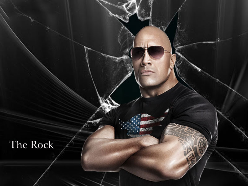 wwe rock hd wallpaper,eyewear,muscle,fictional character