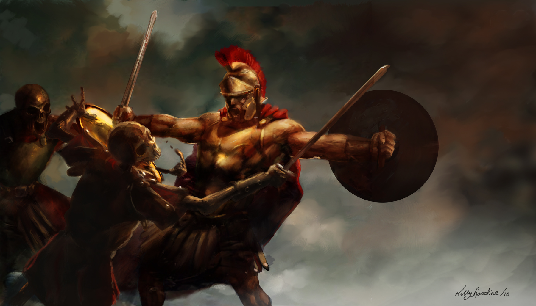 roman soldier wallpaper,cg artwork,demon,mythology,viking,gladiator