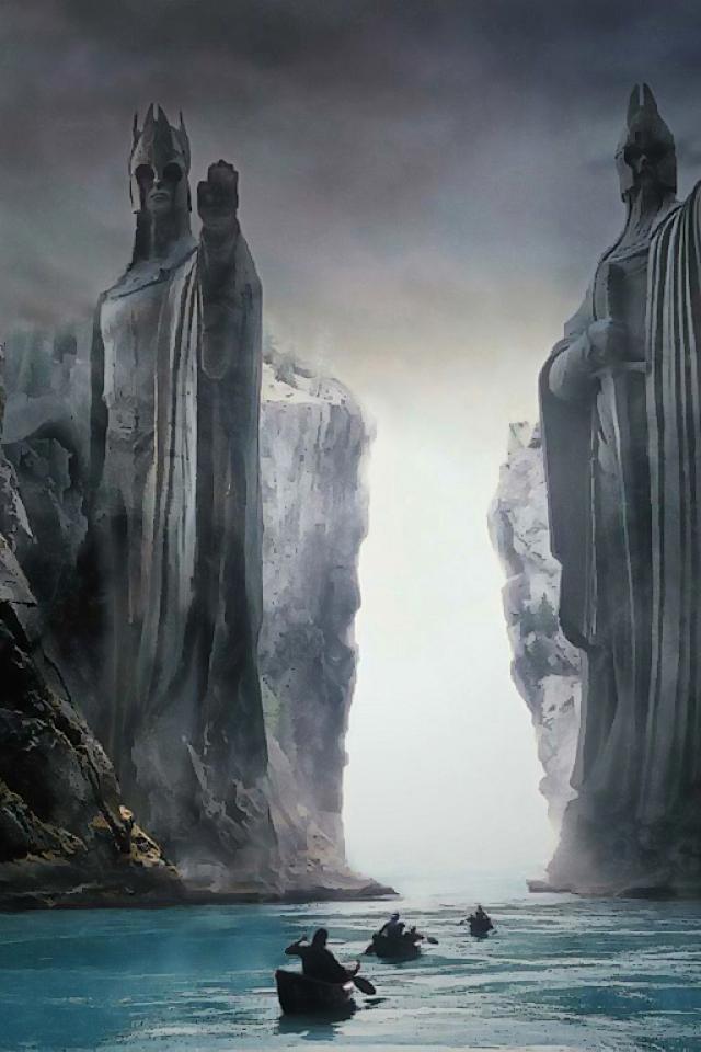 herr der ringe wallpaper telefon,cg kunstwerk,landschaft,spiele,fluss,gemälde