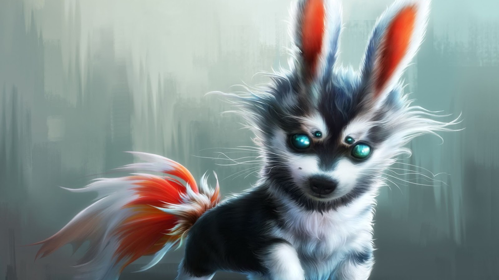 fantasy animal wallpaper,canidae,fur,snout,whiskers,puppy