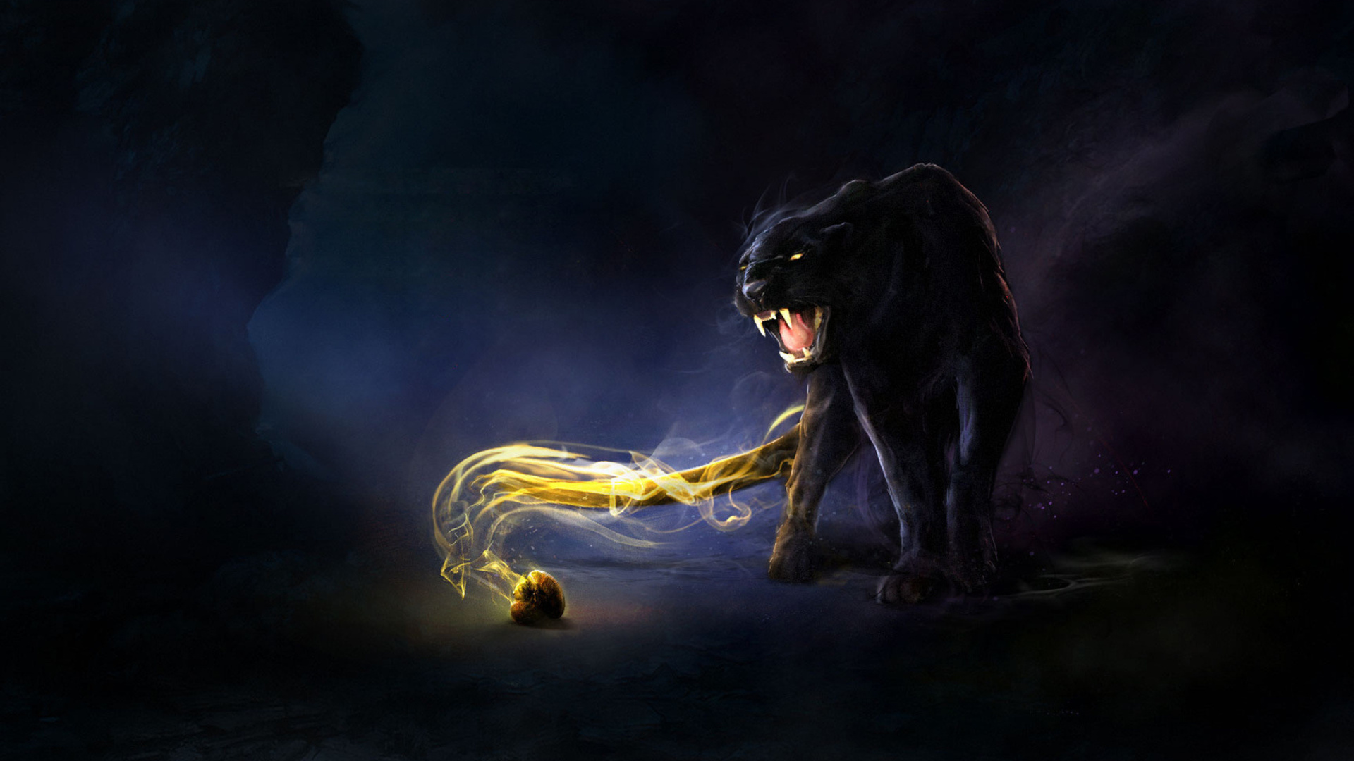 fantasy animal wallpaper,darkness,cg artwork,photography,illustration,fictional character