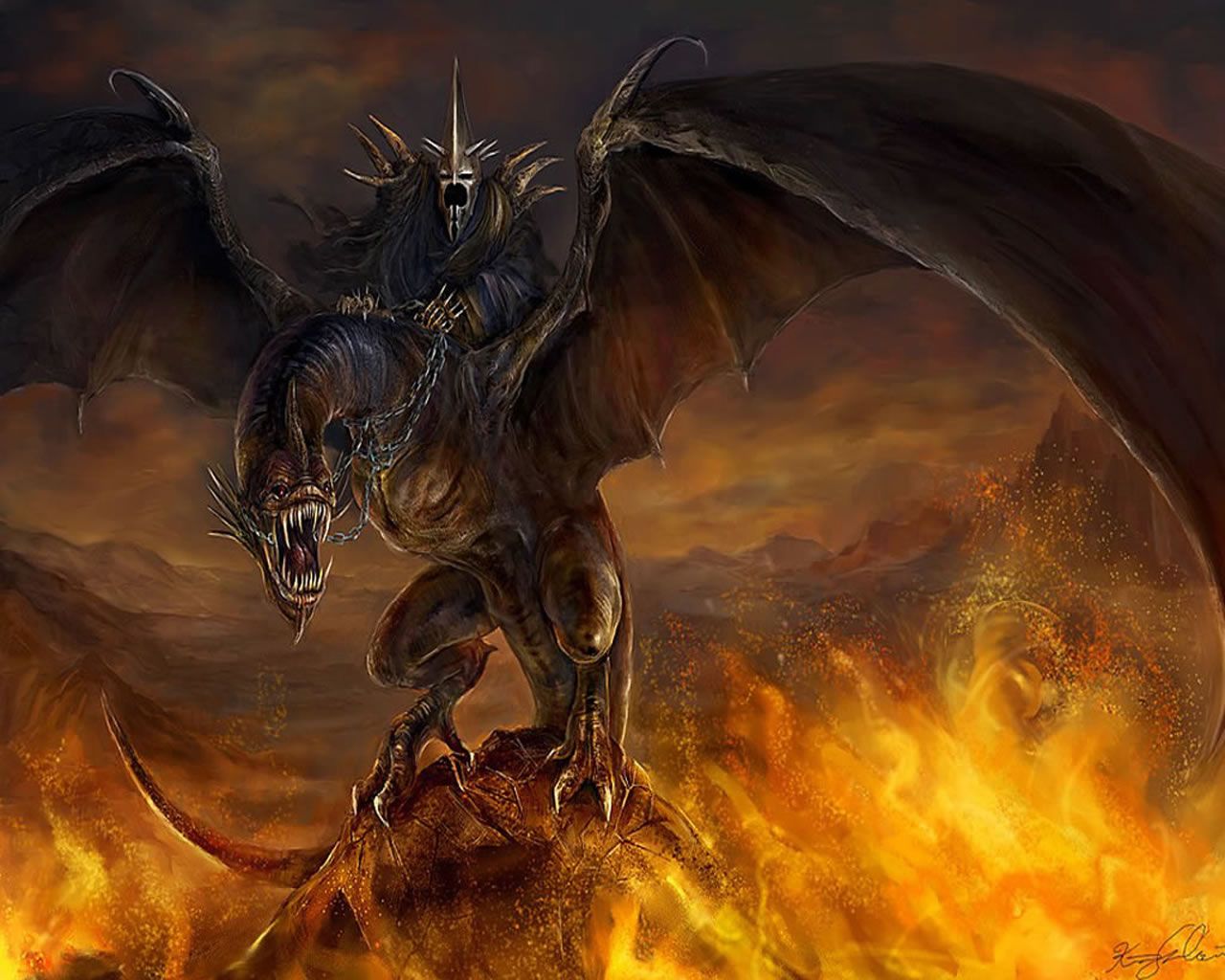 the lord of the rings wallpaper hd,dragon,cg artwork,demon,mythology,mythical creature