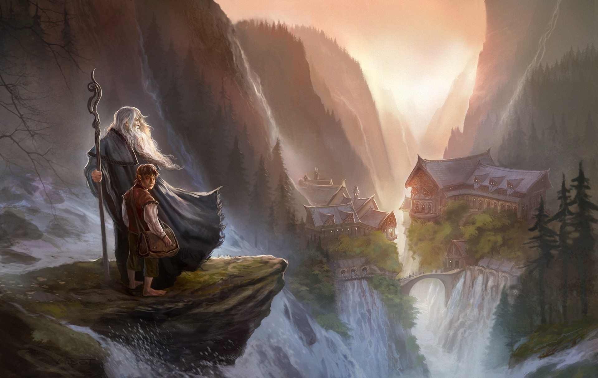 herr der ringe desktop hintergrund,cg kunstwerk,mythologie,erfundener charakter,action adventure spiel,illustration