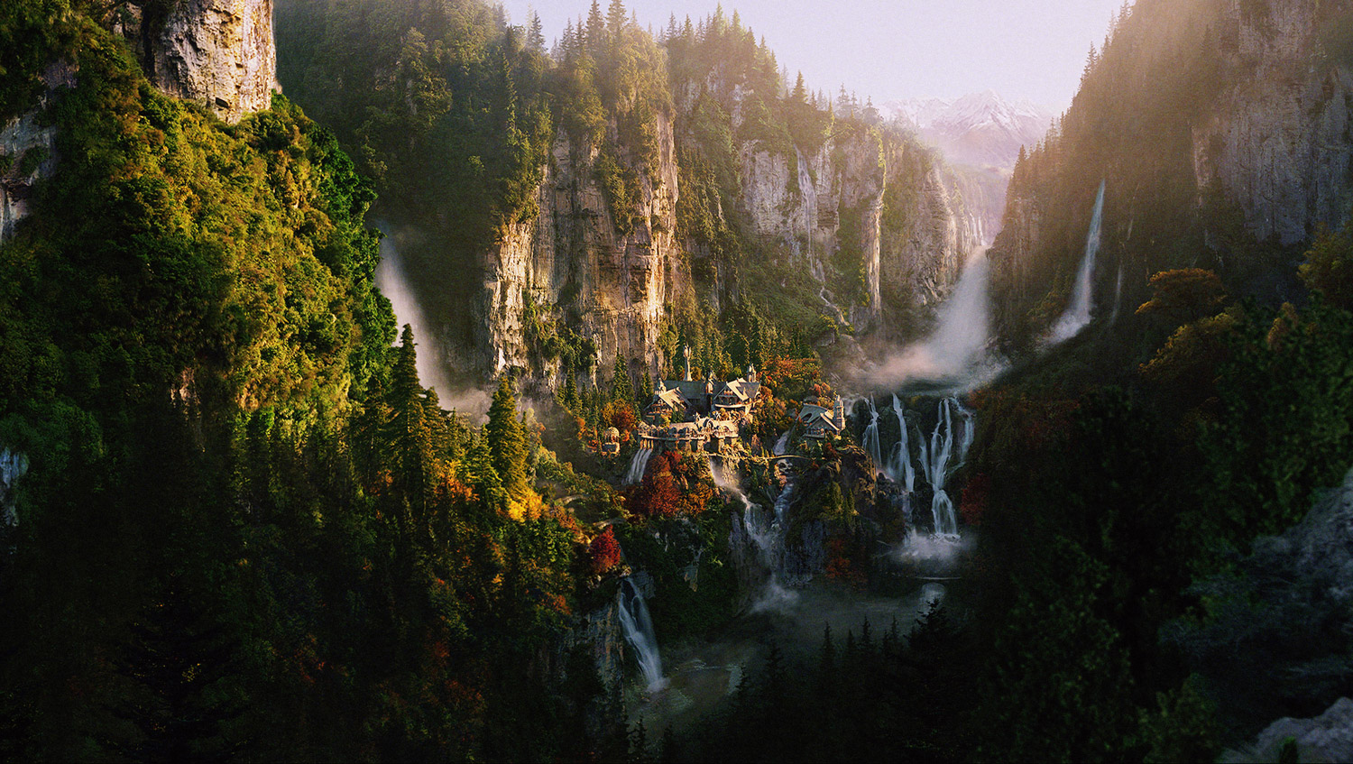 rivendell tapete,natürliche landschaft,natur,gewässer,wasserfall,wasser