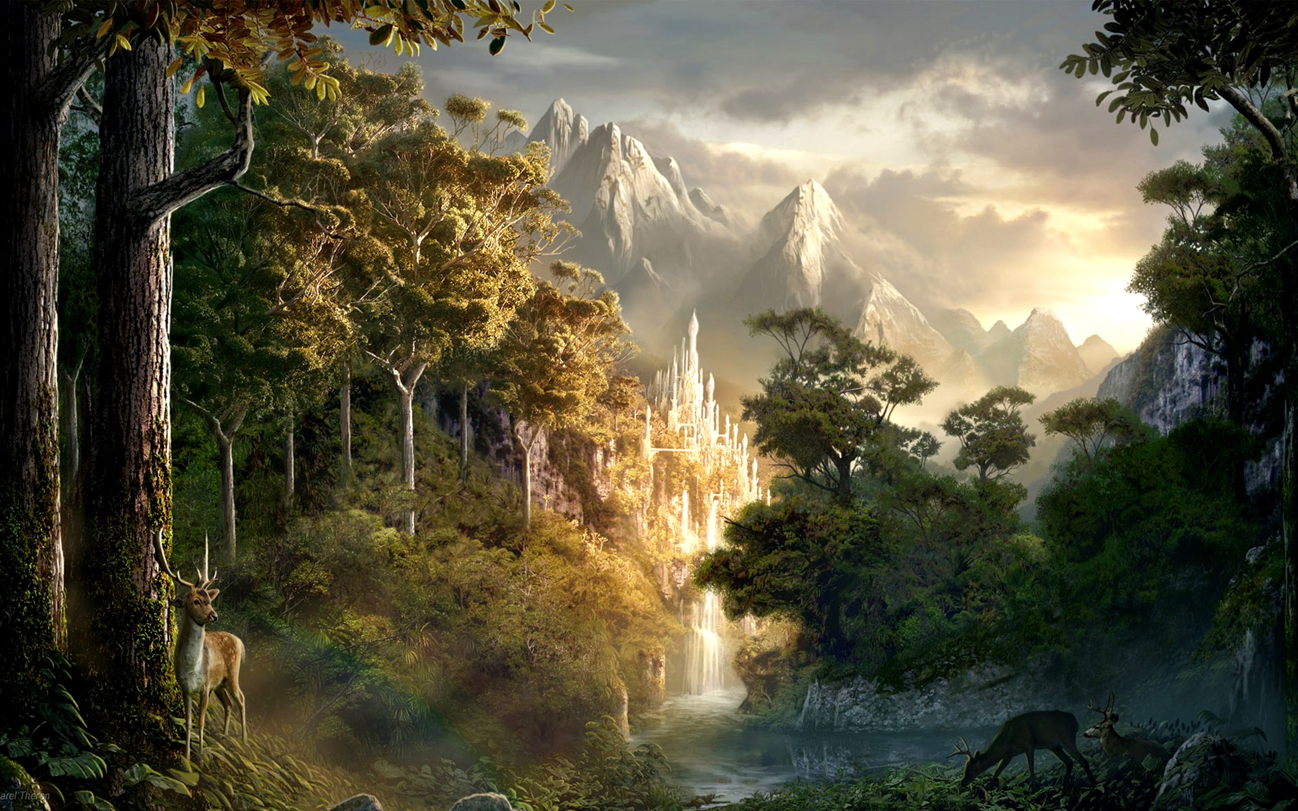 rivendell wallpaper,natural landscape,nature,vegetation,jungle,natural environment