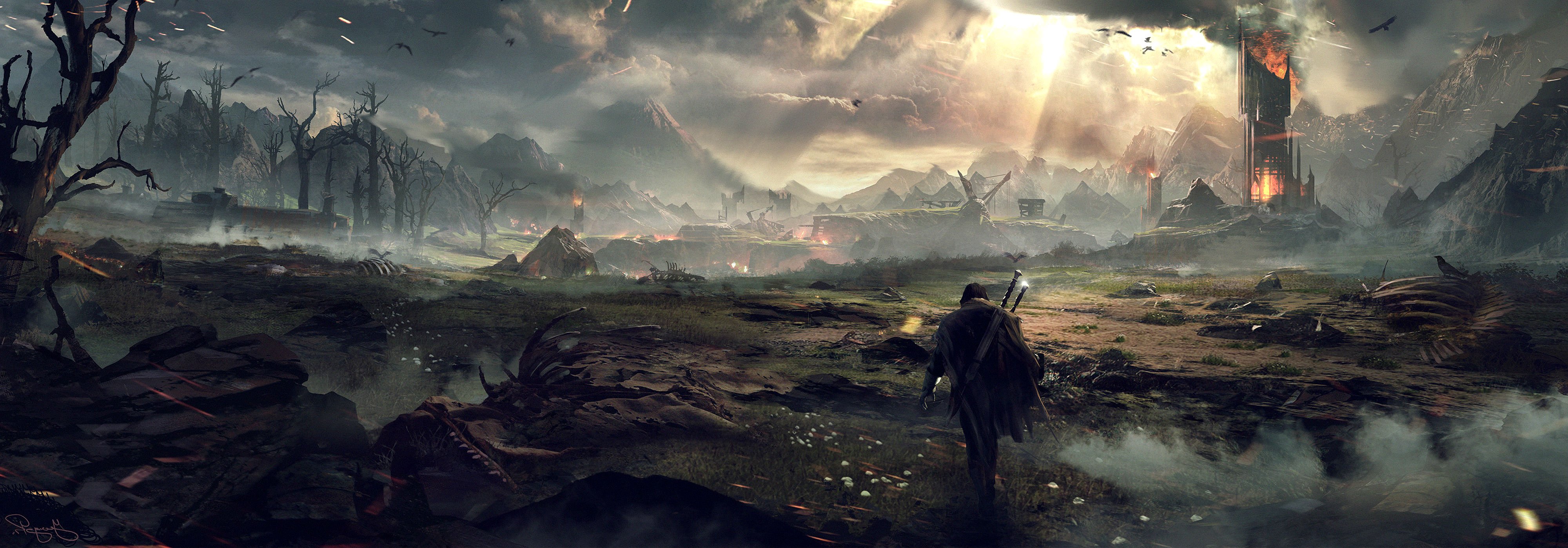 lotr wallpaper hd,action adventure game,pc game,sky,cg artwork,strategy video game