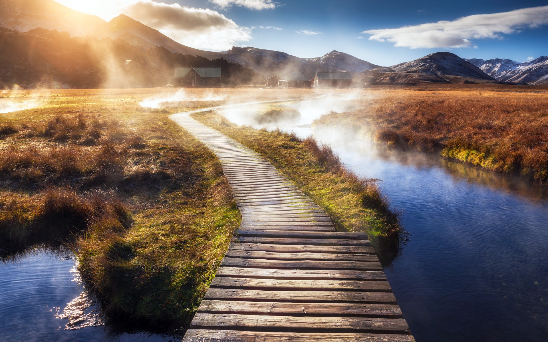 path wallpaper,natural landscape,nature,reflection,sky,wilderness