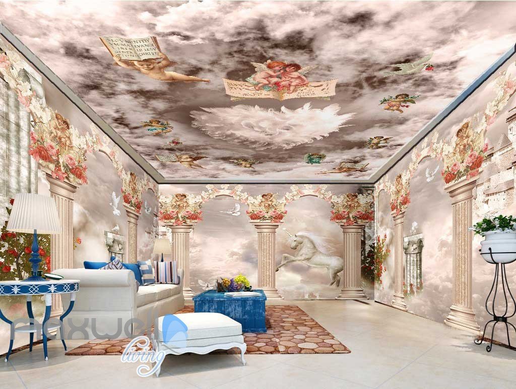 papier peint pilier,plafond,mur,chambre,design d'intérieur,propriété