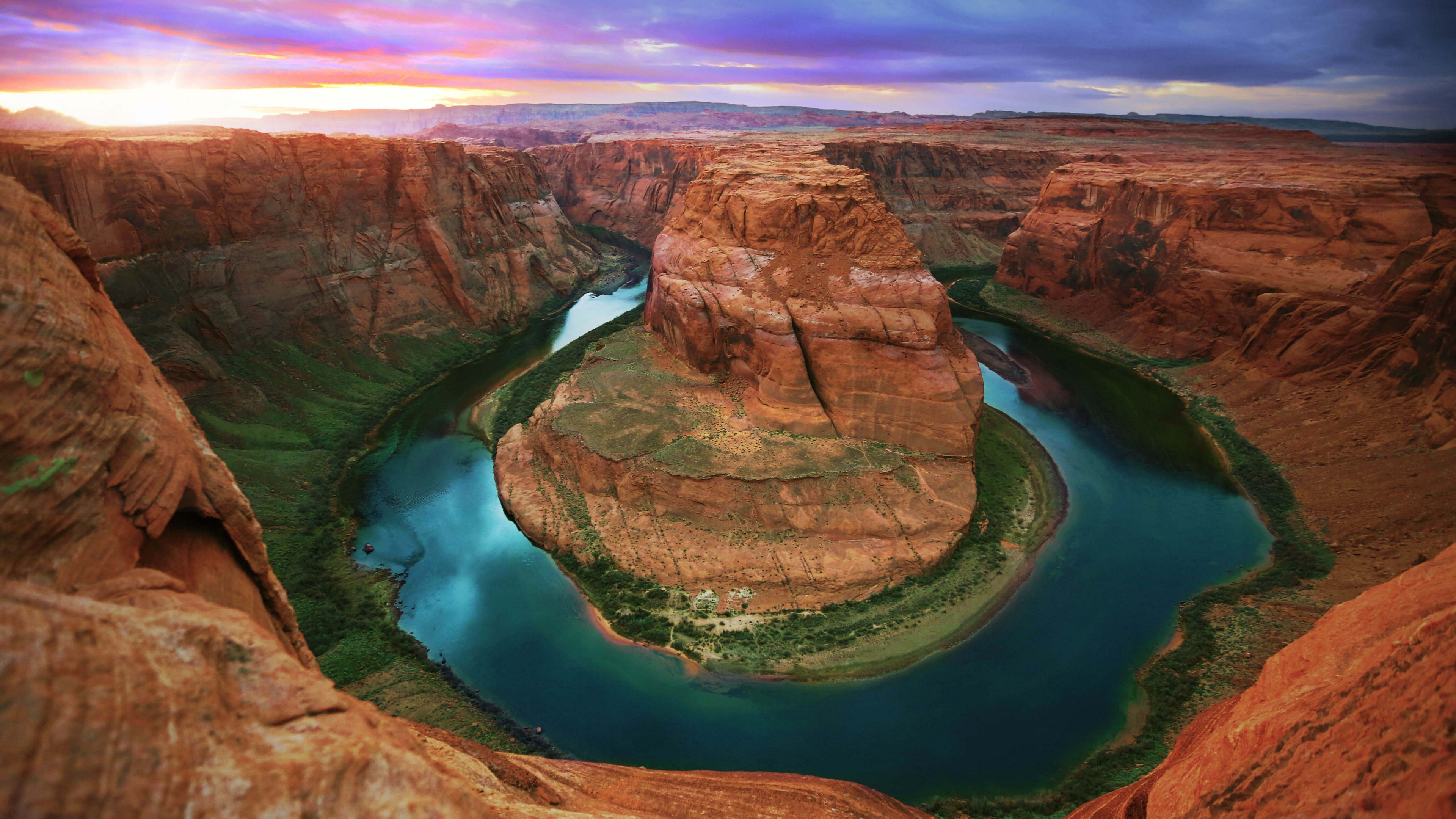 horseshoe wallpaper,natural landscape,nature,formation,water resources,canyon