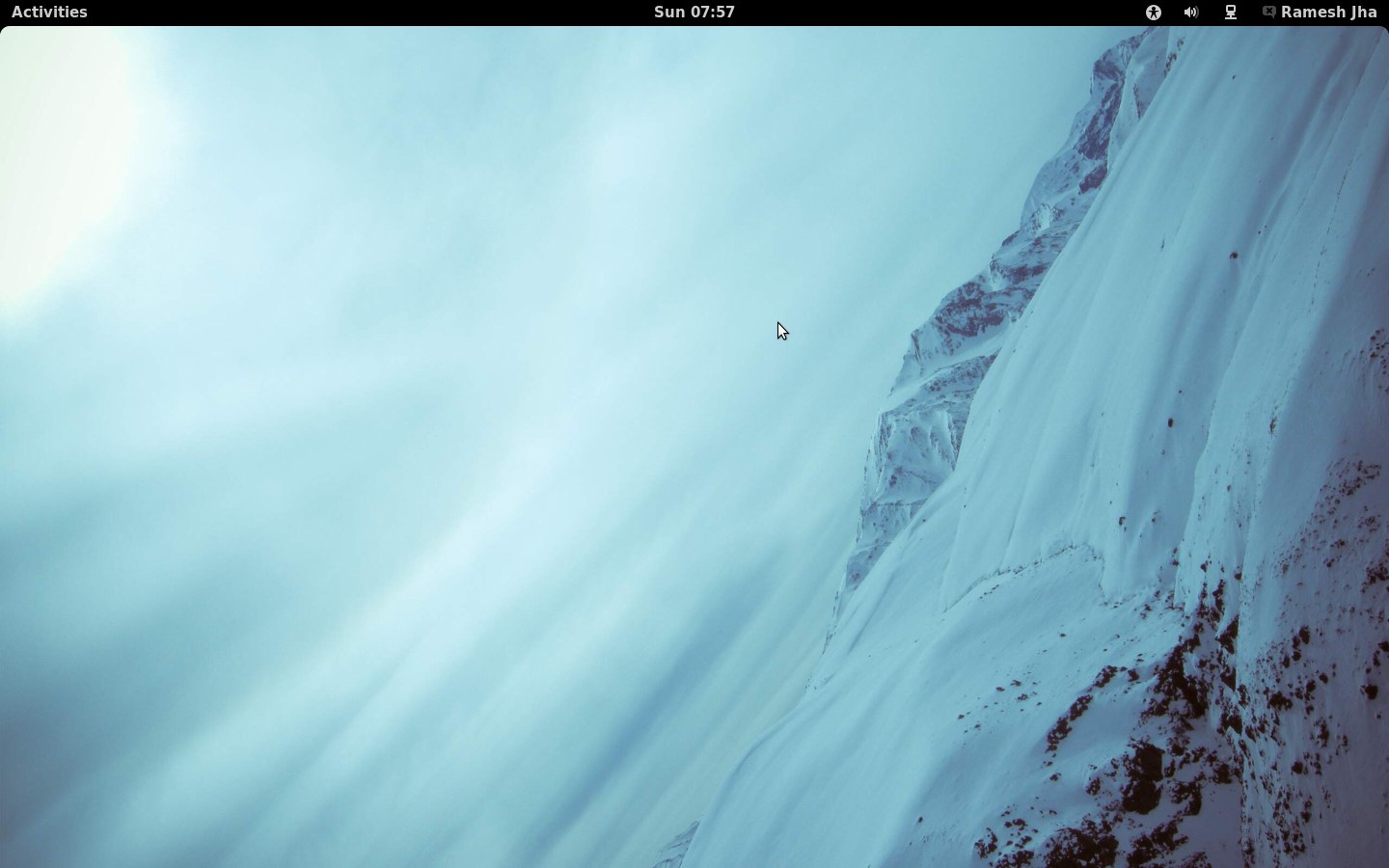 ubuntu gnome wallpaper,blue,sky,water,screenshot,geological phenomenon