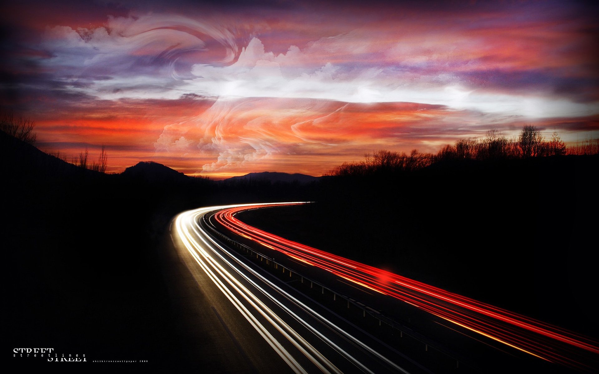 carta da parati veloce,cielo,natura,strada,rosso,nube