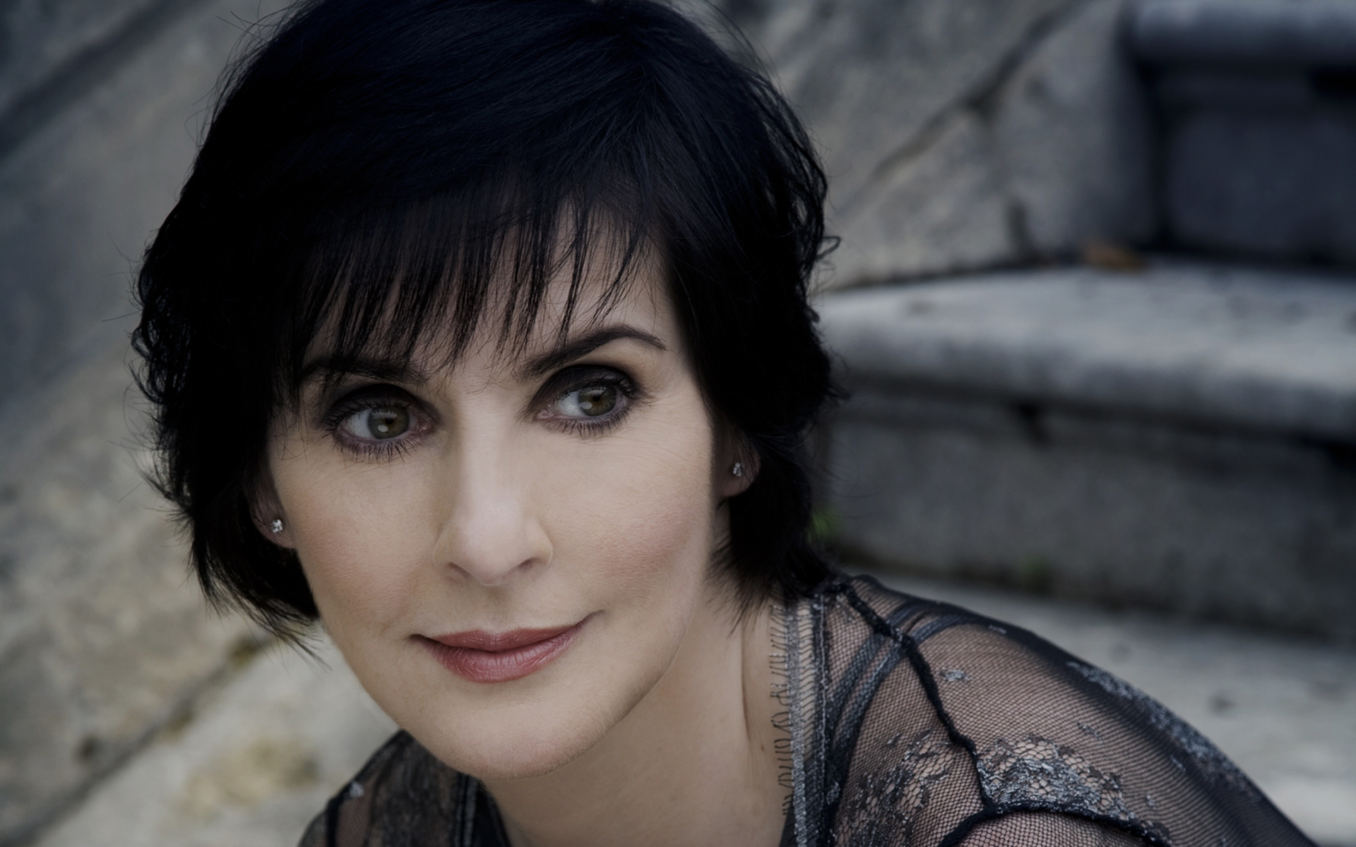 enya wallpaper,hair,face,photograph,hairstyle,black hair