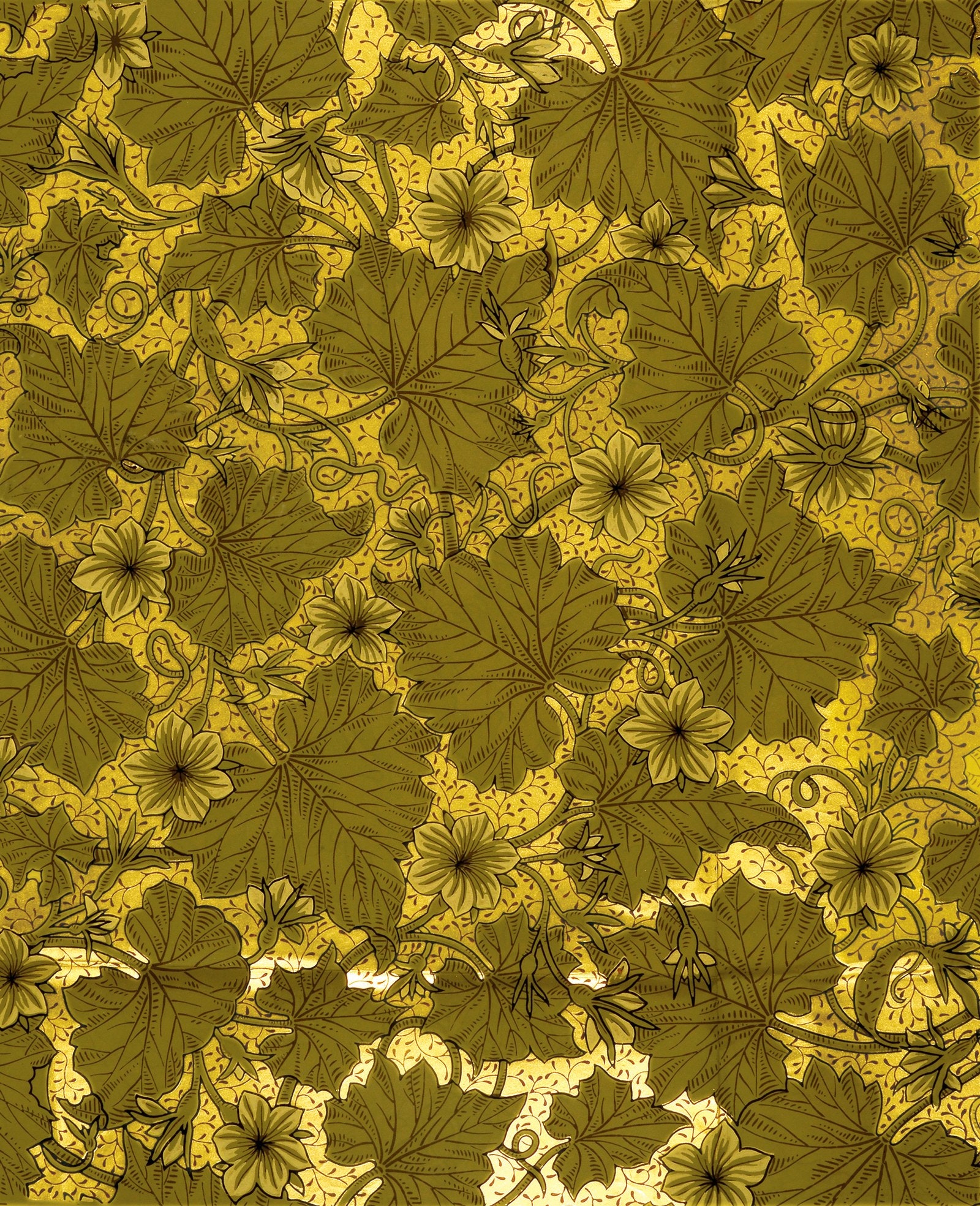 arsenic wallpaper,yellow,flower,pattern,plant,textile