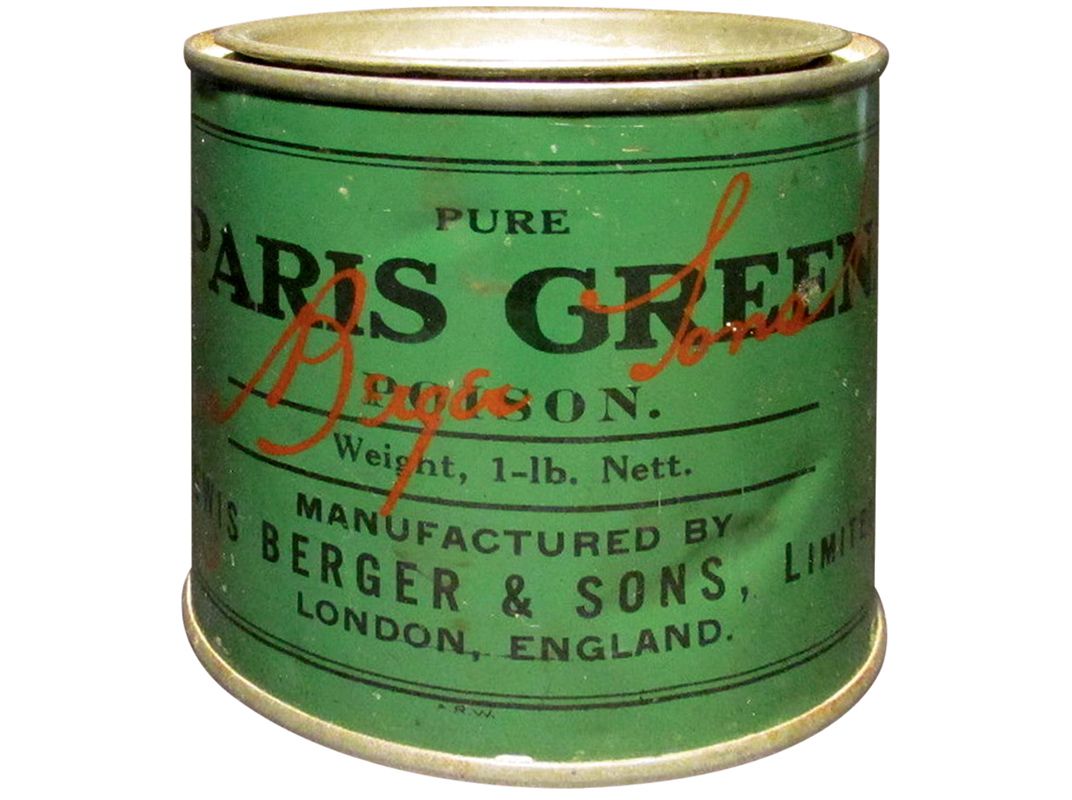 arsenic wallpaper,tin,metal,tin can,wood stain