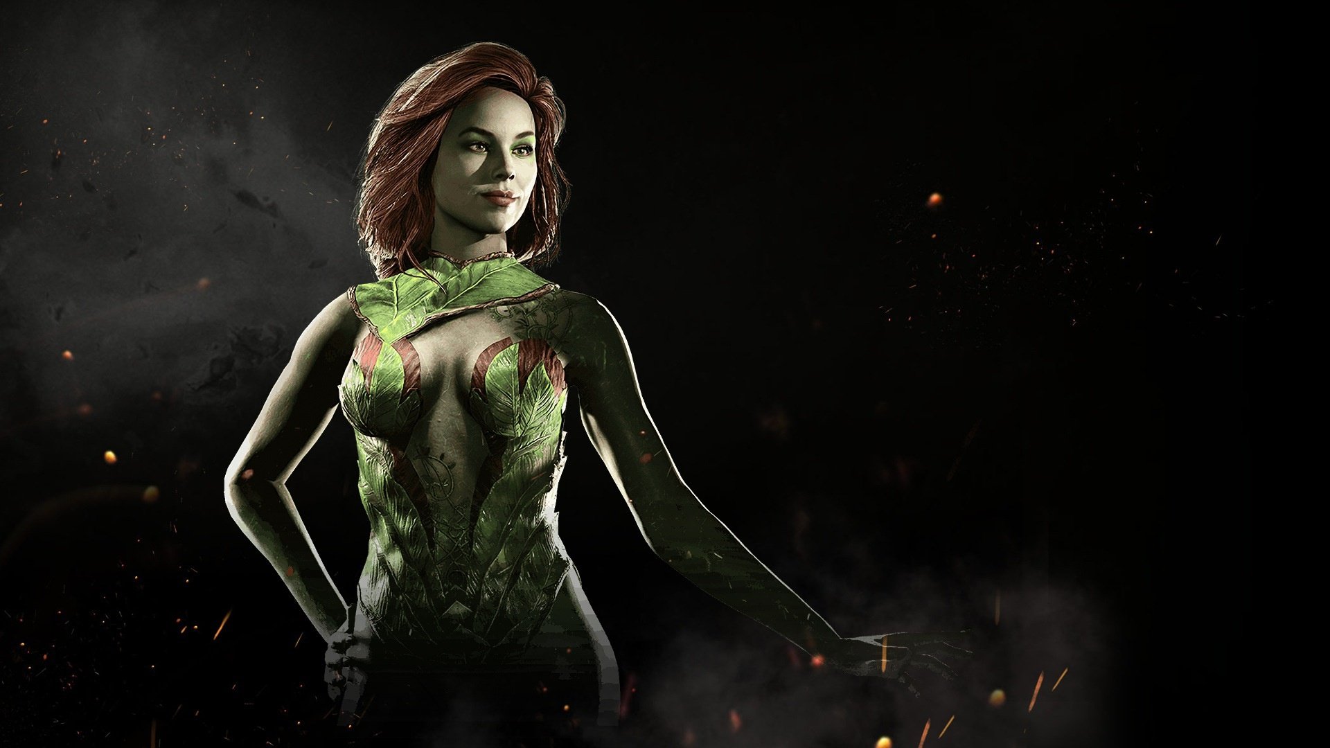 poison wallpaper,cg artwork,fictional character,supervillain,darkness,digital compositing