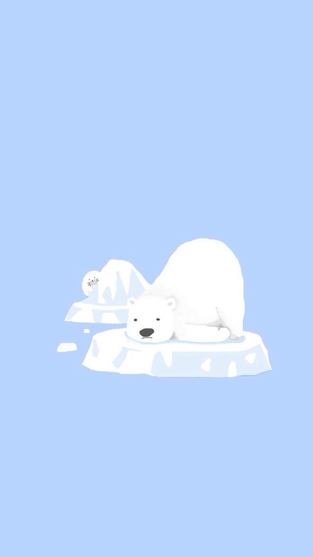 북극곰 아이폰 배경 화면,하얀,북극곰,곰,하늘