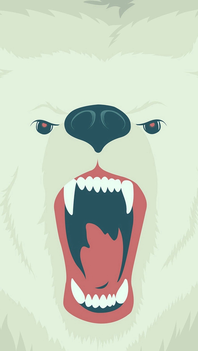 oso polar fondo de pantalla para iphone,dibujos animados,ilustración,cabeza,diente,hocico