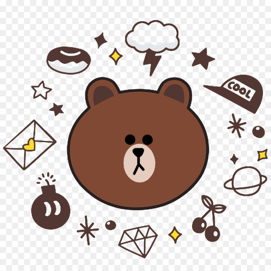 line bear wallpaper,brown,bear,clip art,brown bear,illustration