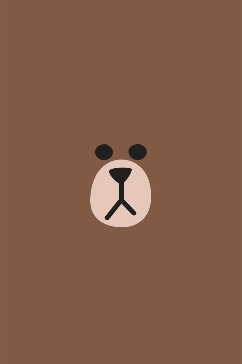 Line Bear Wallpaper Brown Cartoon Illustration Font Bear Wallpaperuse