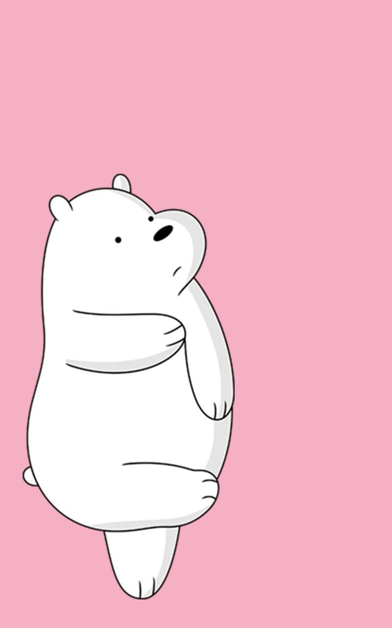 papier peint ours de glace,dessin animé,rose,illustration,museau,clipart