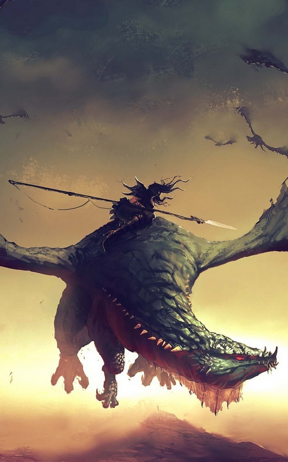 fantasy wallpaper android,dragon,cg artwork,dinosaur,sky,illustration