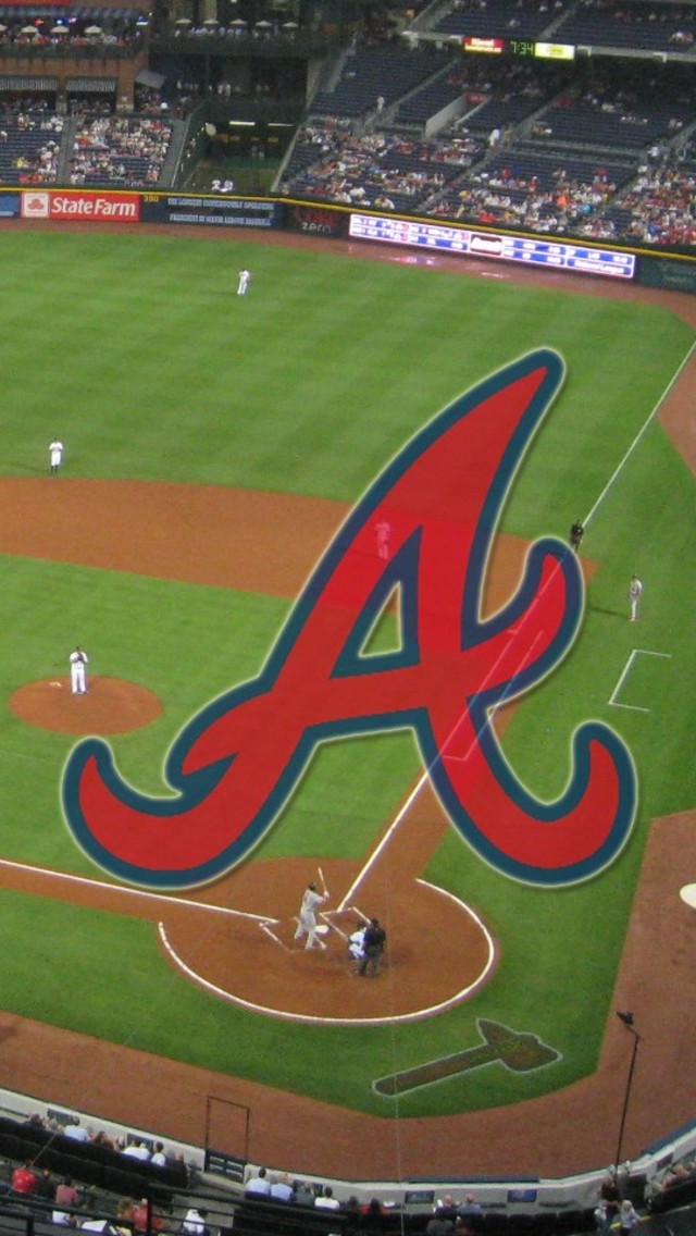 braves iphone wallpaper,sport venue,baseball park,stadium,baseball field,baseball