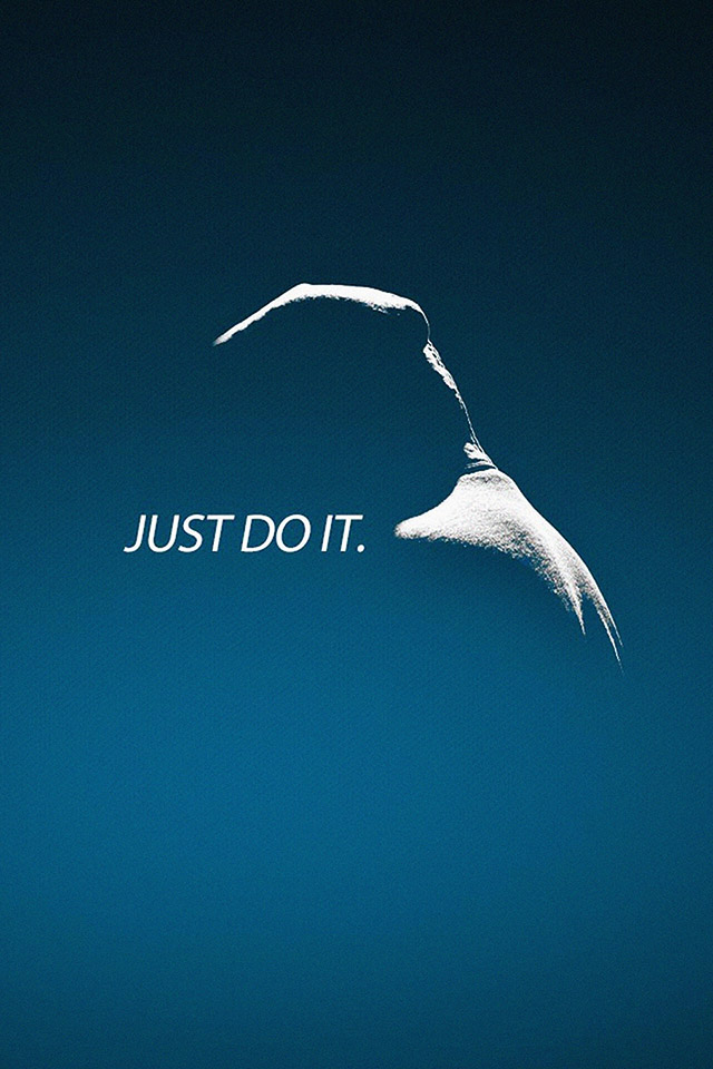 just do it wallpaper iphone,blue,sky,water,logo,seabird