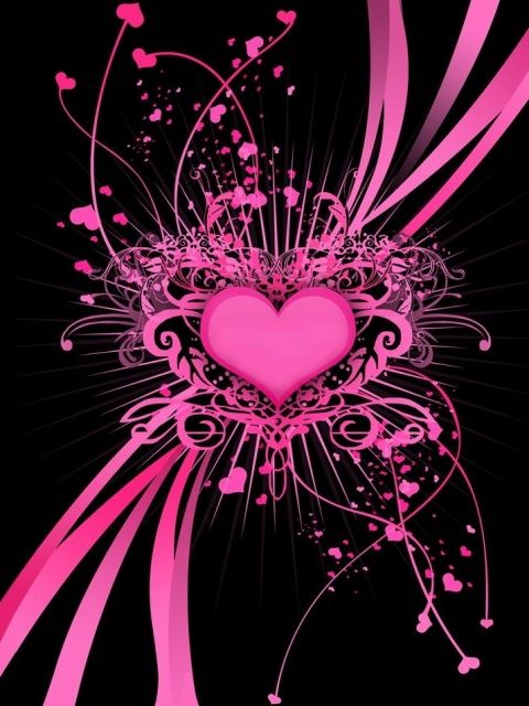 papier peint design coeur,rose,cœur,conception graphique,conception,néon