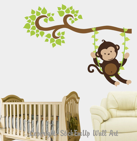 monkey wallpaper for walls,wall sticker,room,wall,product,branch