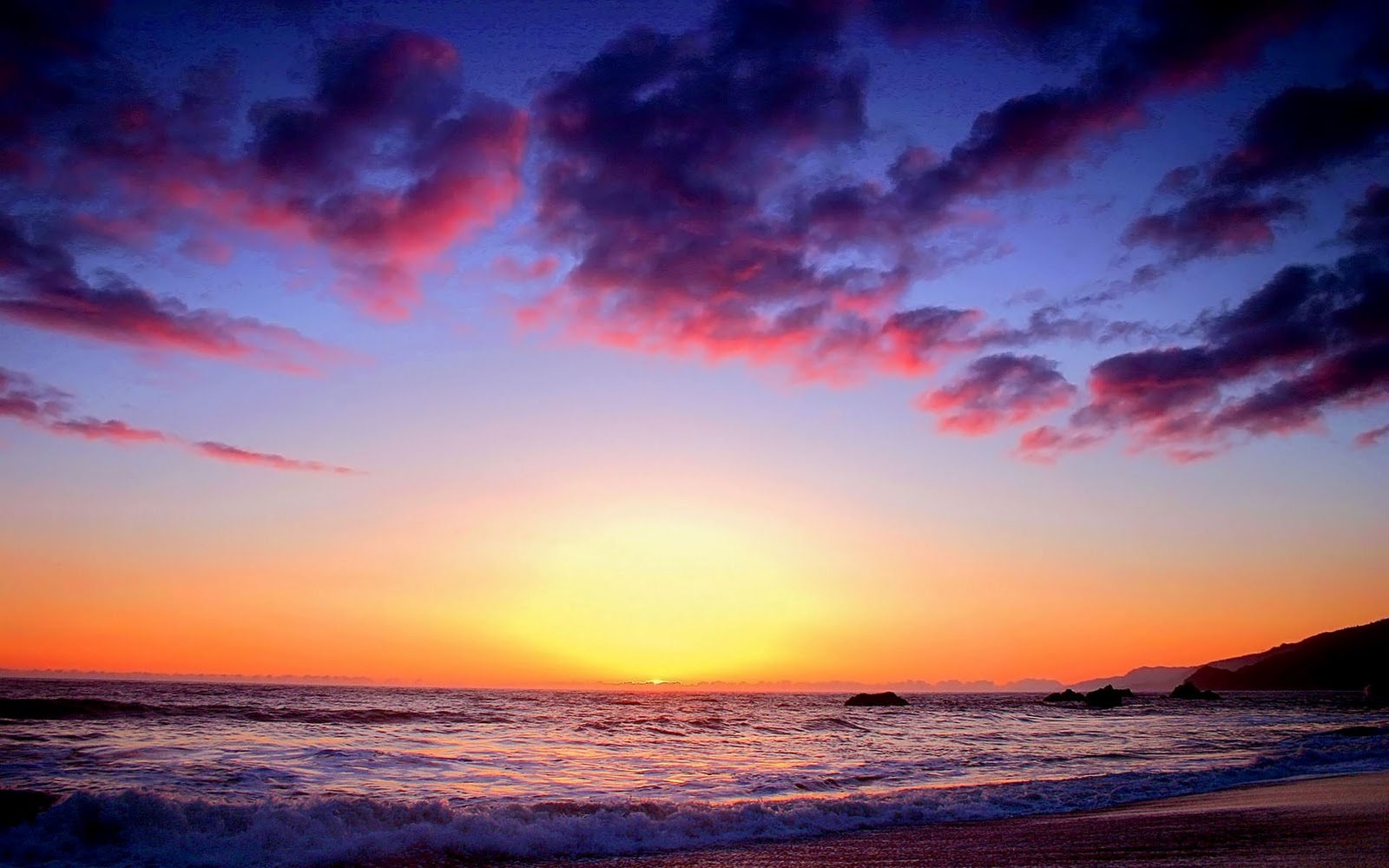 sunset desktop wallpaper,sky,horizon,afterglow,nature,sunrise
