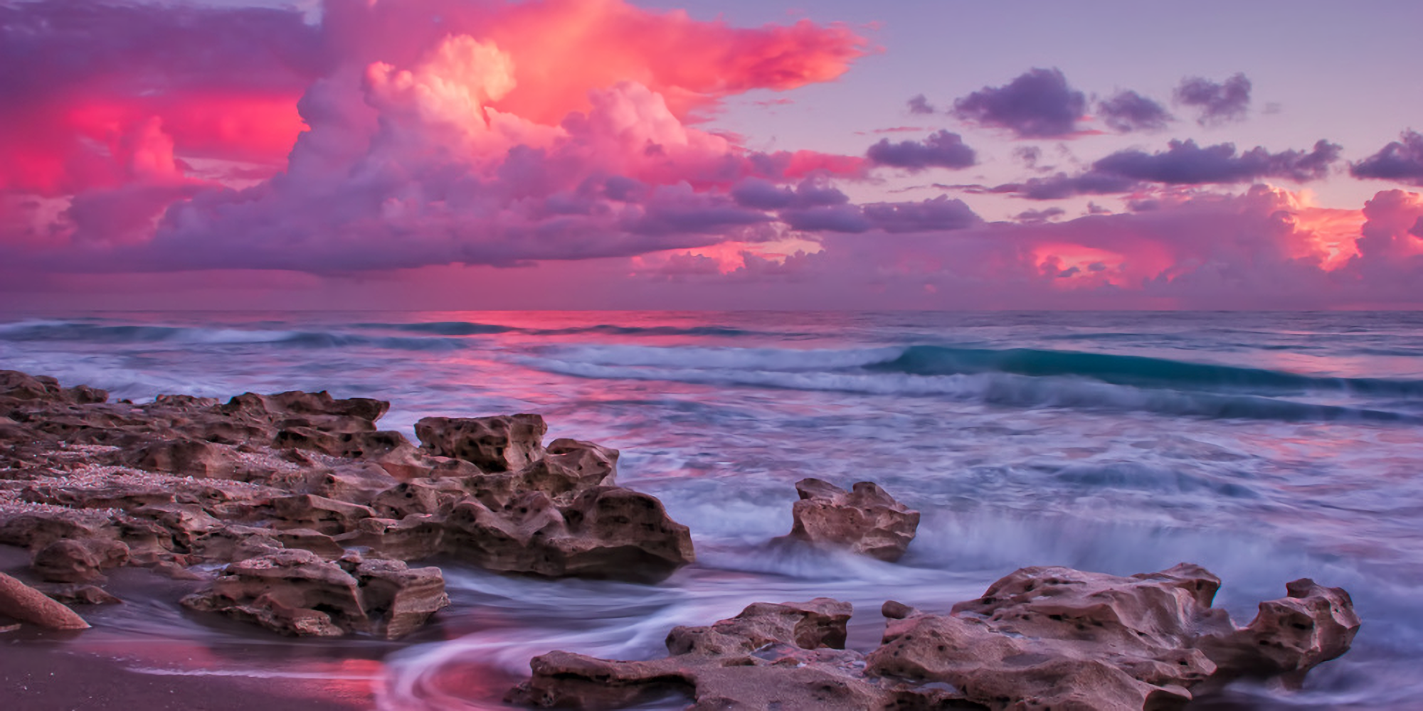 pink sunset wallpaper,body of water,sky,sea,nature,ocean