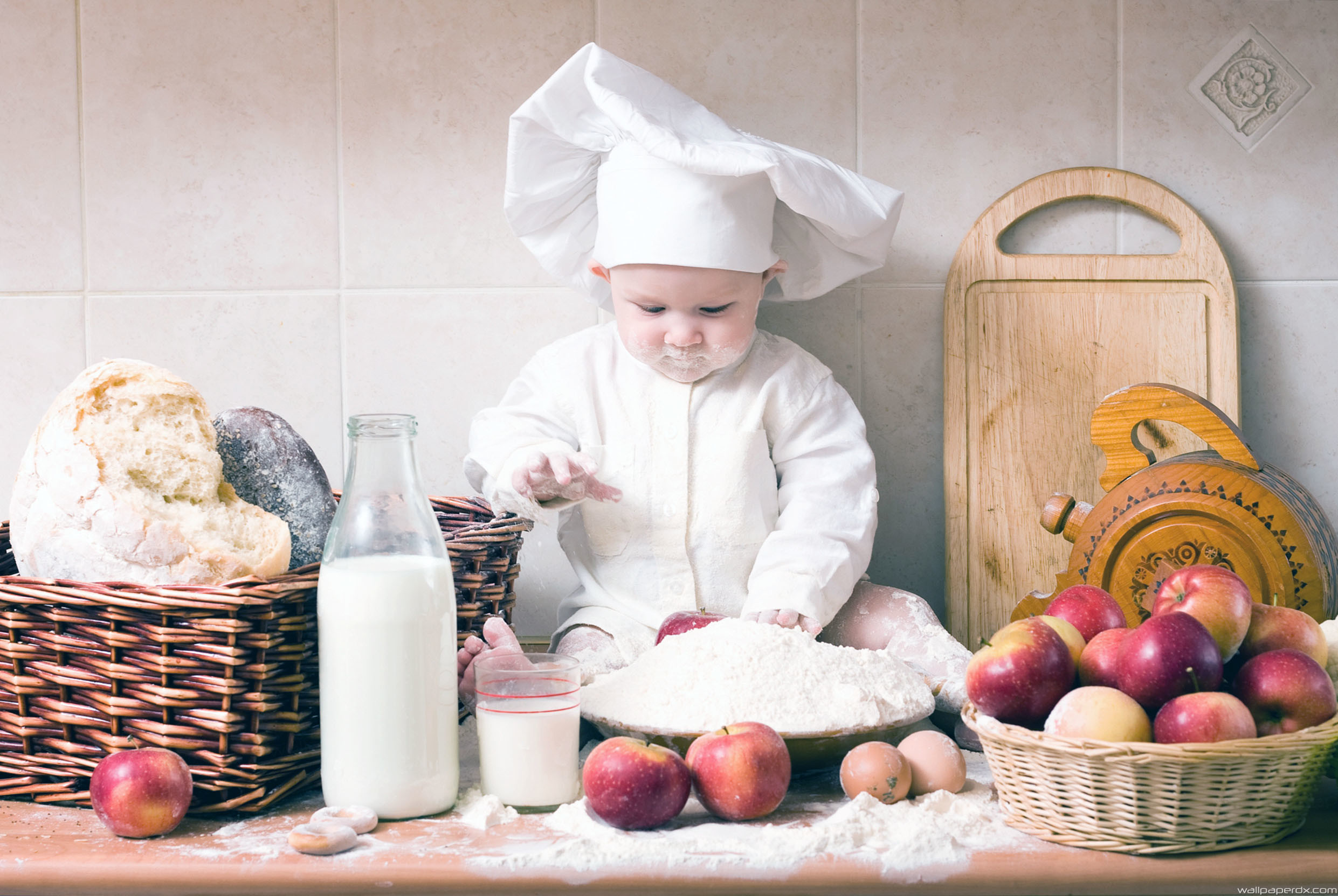 papel tapiz culinario,cocinar,cocinero,comida,horneando,niño