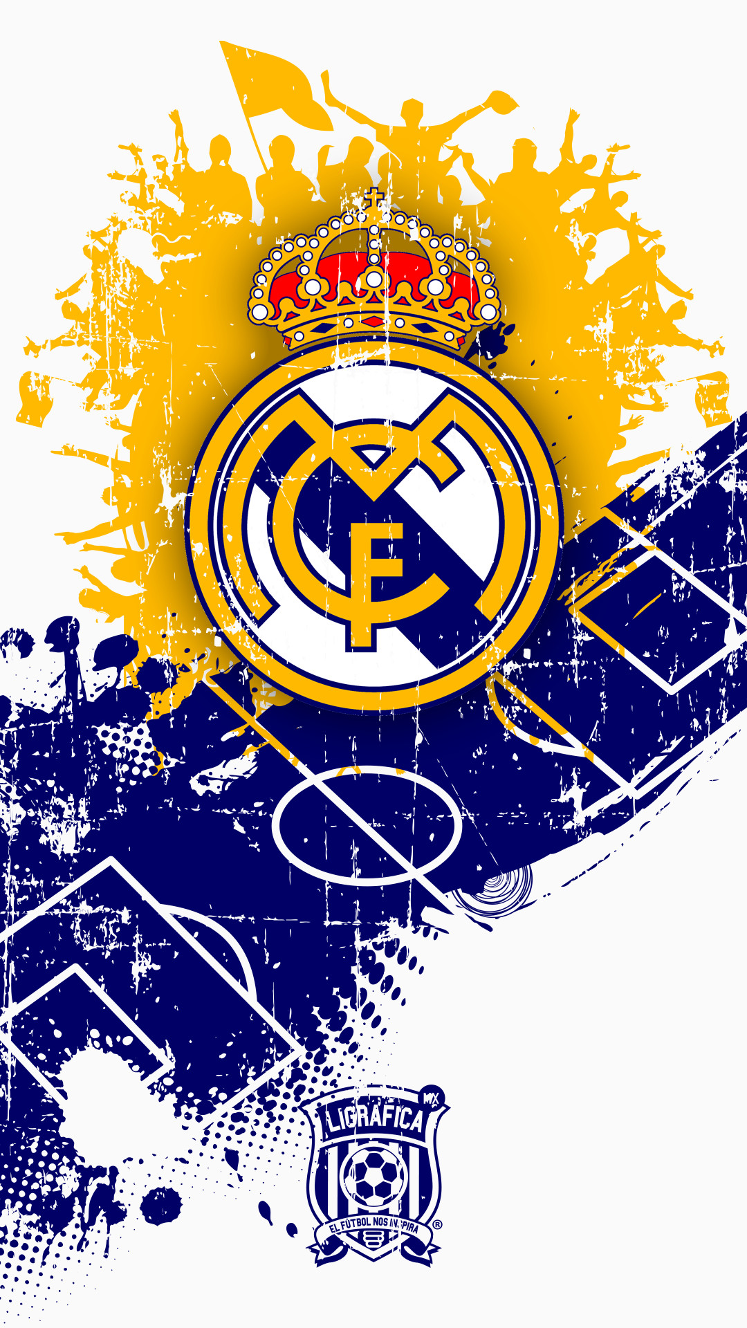 real madrid lock screen wallpaper,crest,logo,illustration