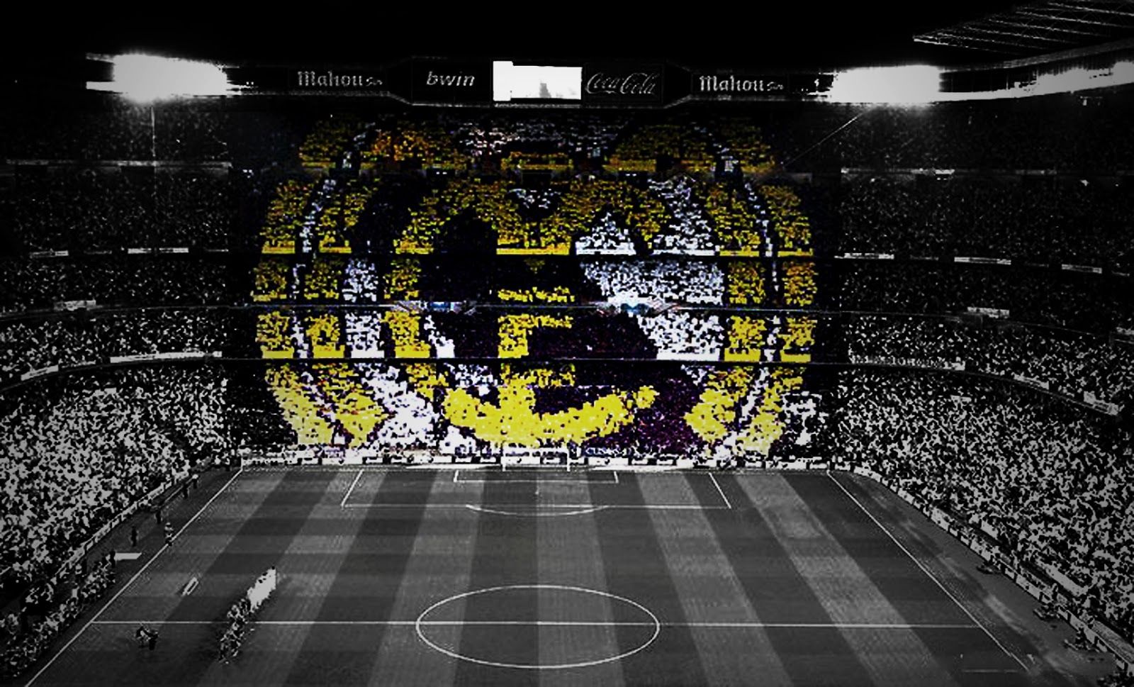 real madrid lock screen wallpaper,sport venue,black,arena,stadium,black and white