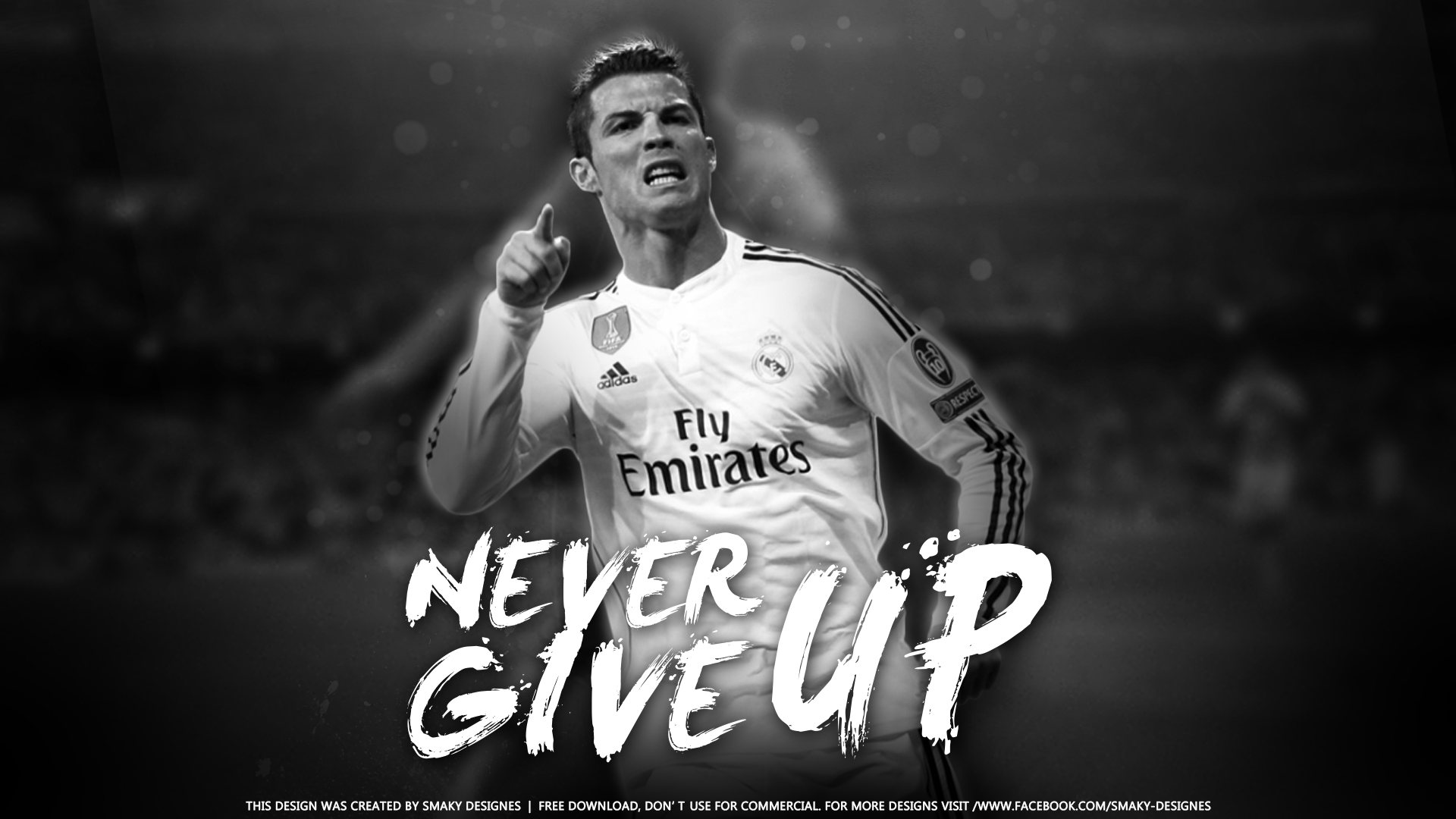 cr7 wallpaper download,font,poster,photography,black and white,flash photography