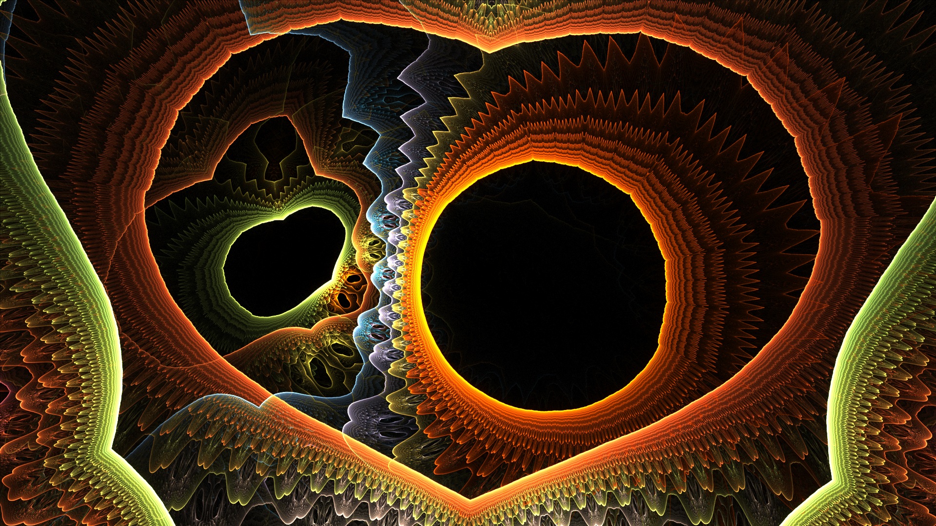 kaktus wallpaper,fractal art,orange,eye,pattern,design