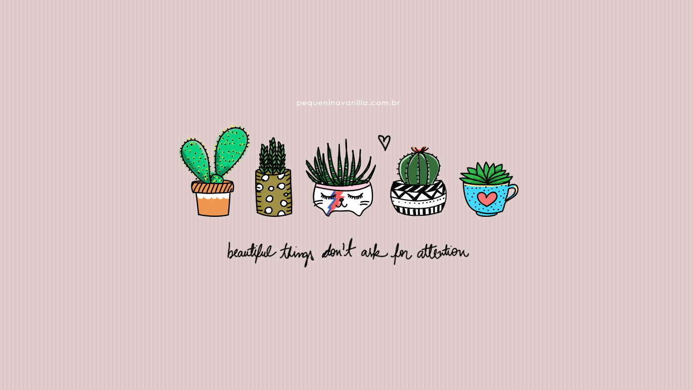 fond d'écran mignon cactus,illustration,police de caractère,plante,cactus,graphique