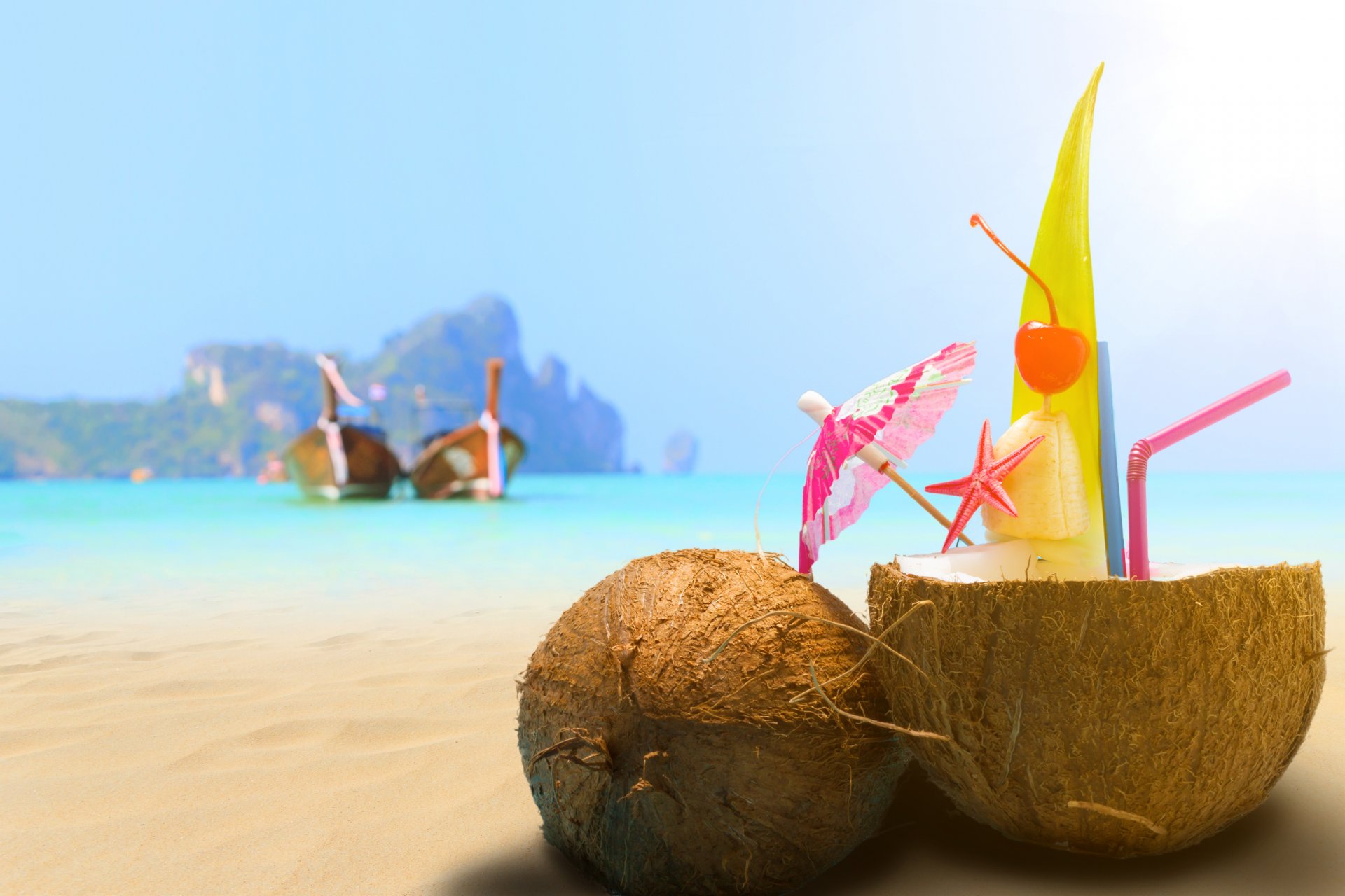 papier peint de noix de coco,l'eau de noix de coco,été,vacances,tourisme,plage