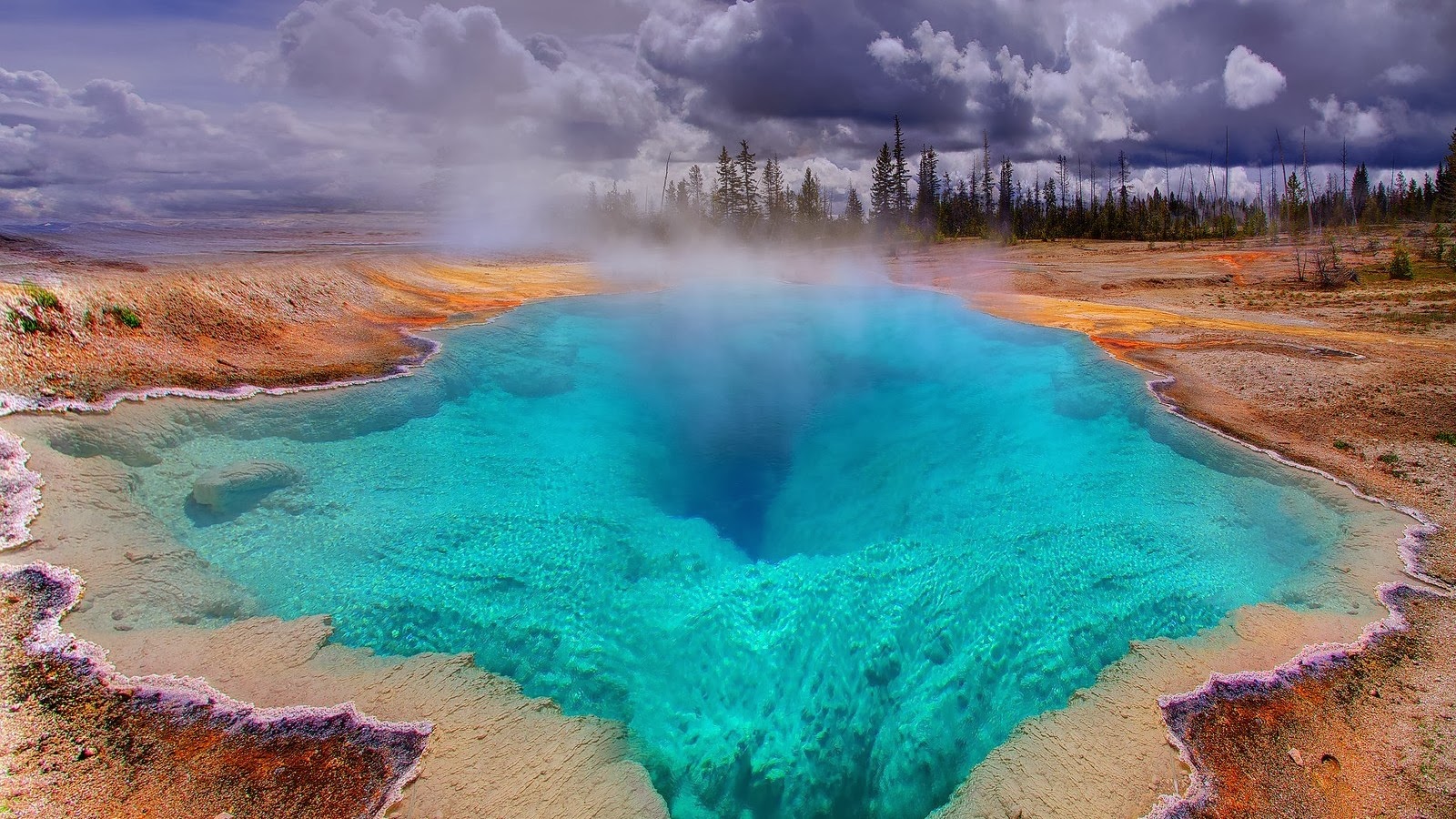 yellowstone wallpaper,body of water,nature,natural landscape,geology,mineral spring