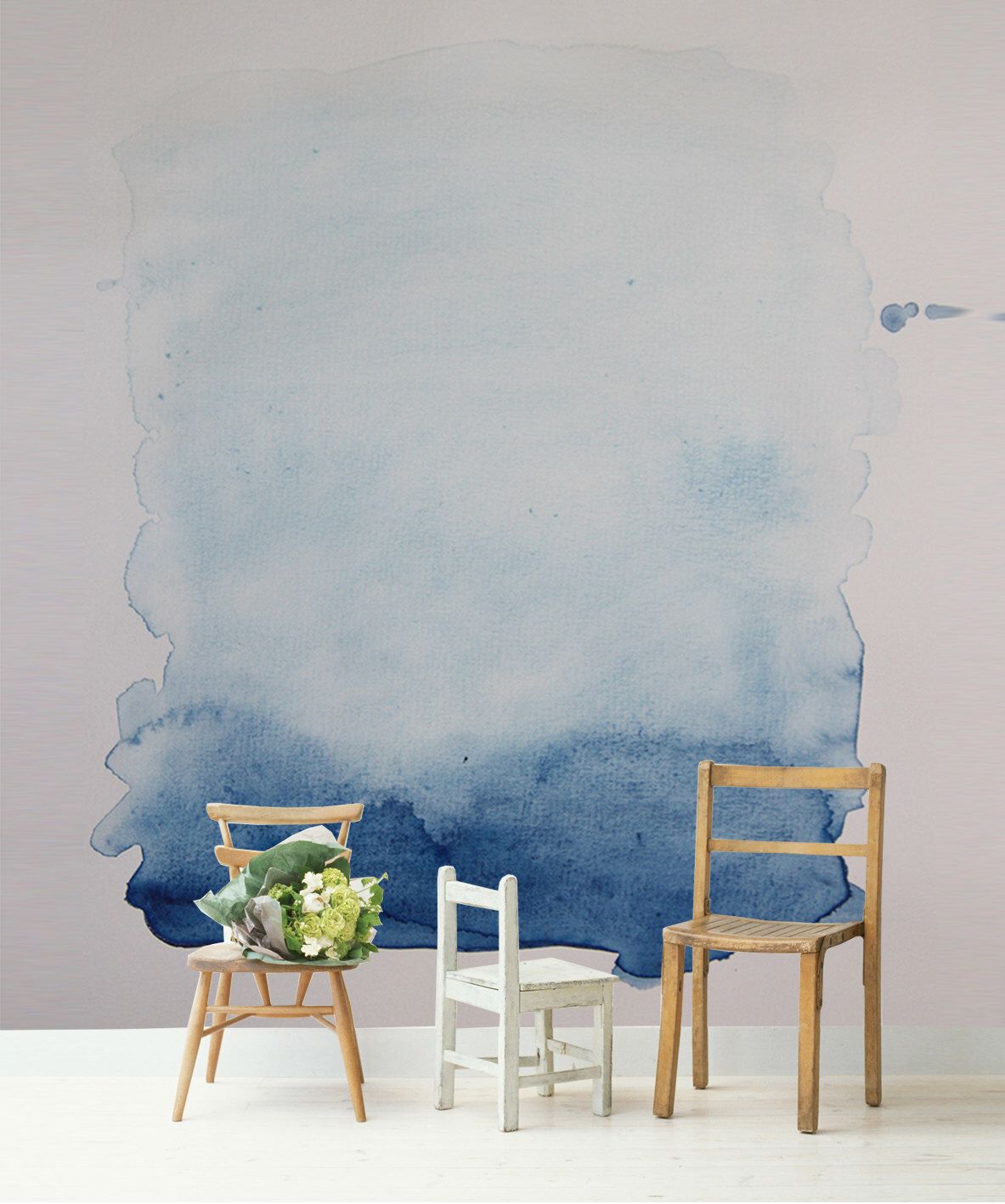 watercolor wallpaper for walls,blue,furniture,table,chair,watercolor paint