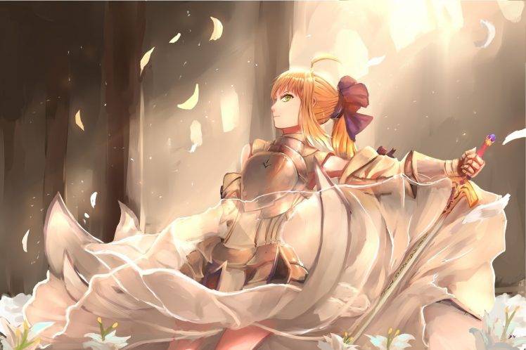 saber lily wallpaper,cg artwork,anime,cartoon,long hair,illustration