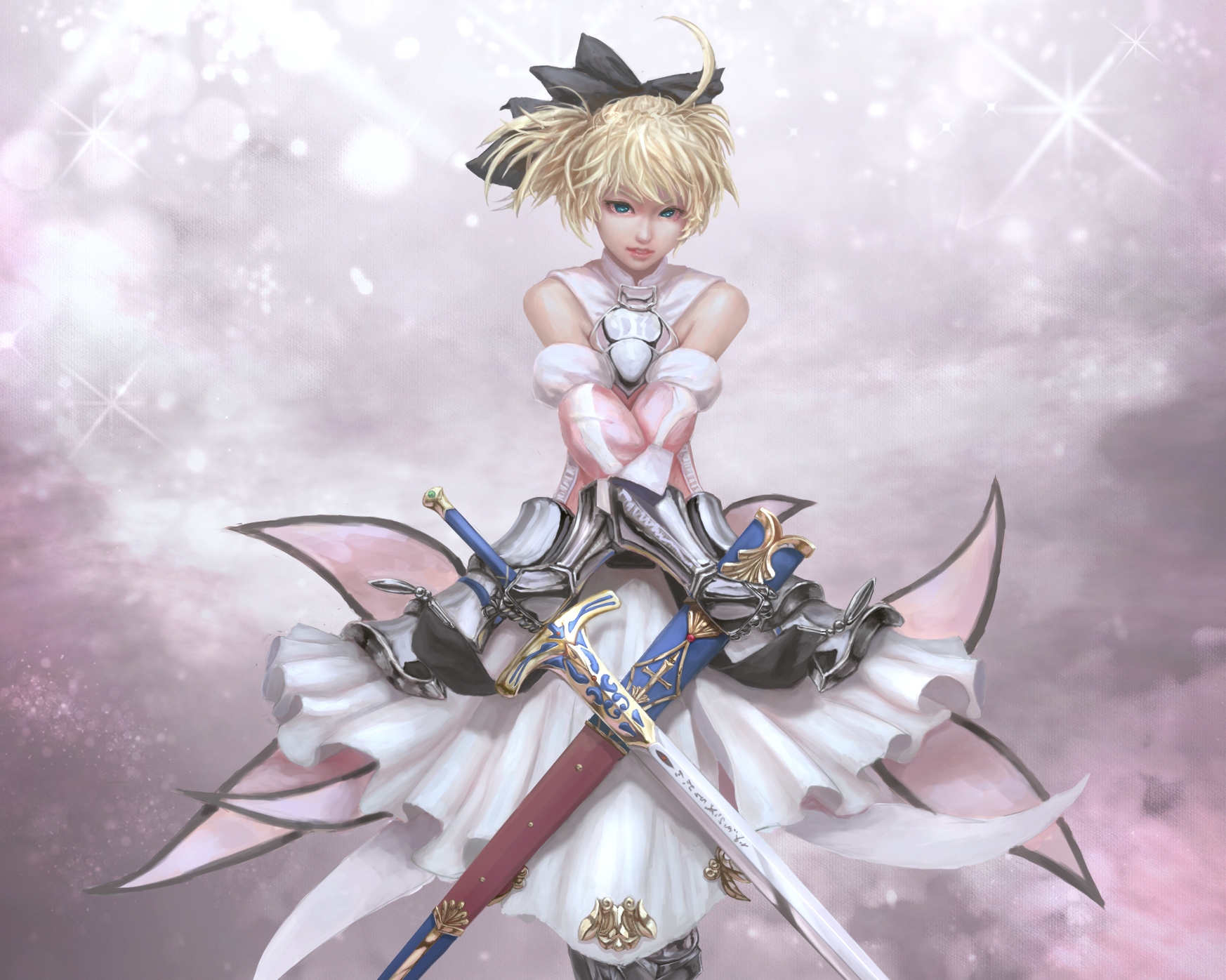 saber lily wallpaper,cg artwork,anime,cartoon,costume design,fictional character