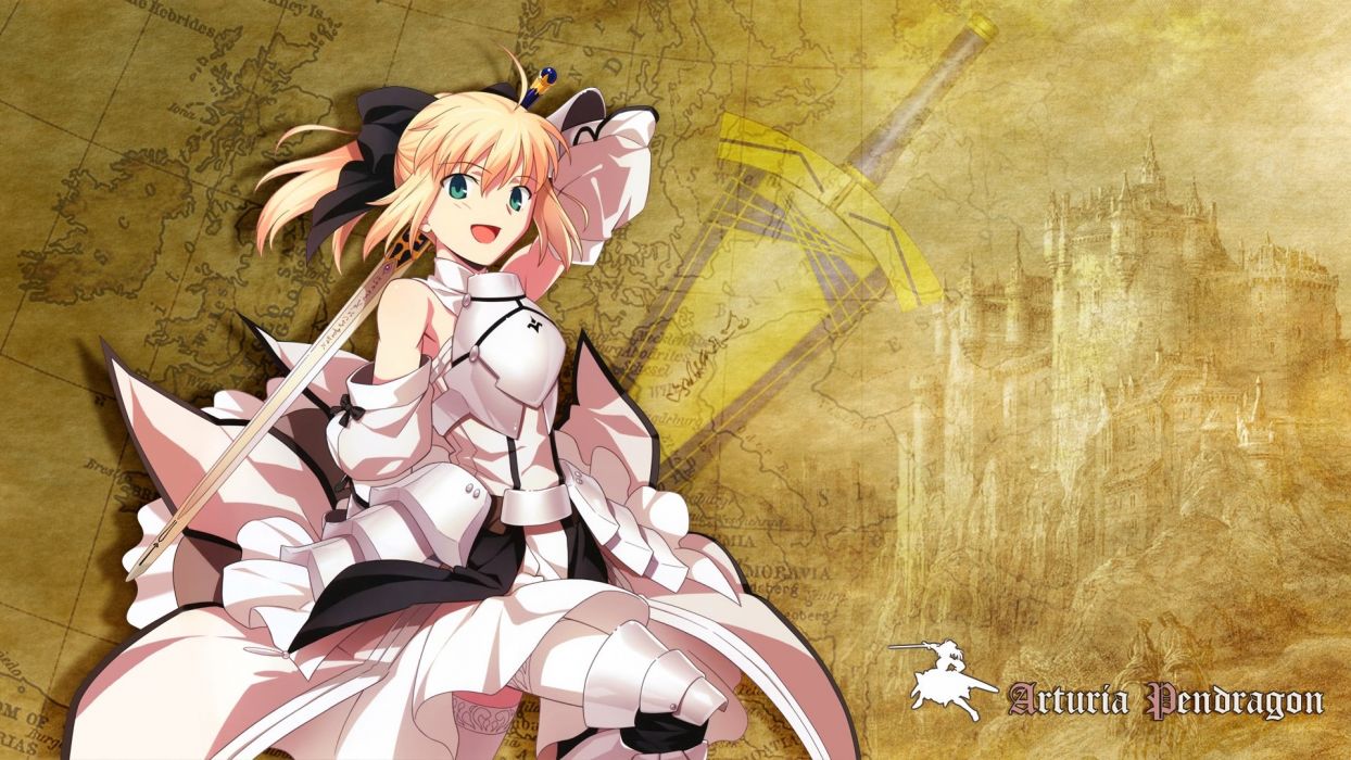 saber lily wallpaper,cartoon,anime,cg artwork,illustration,long hair