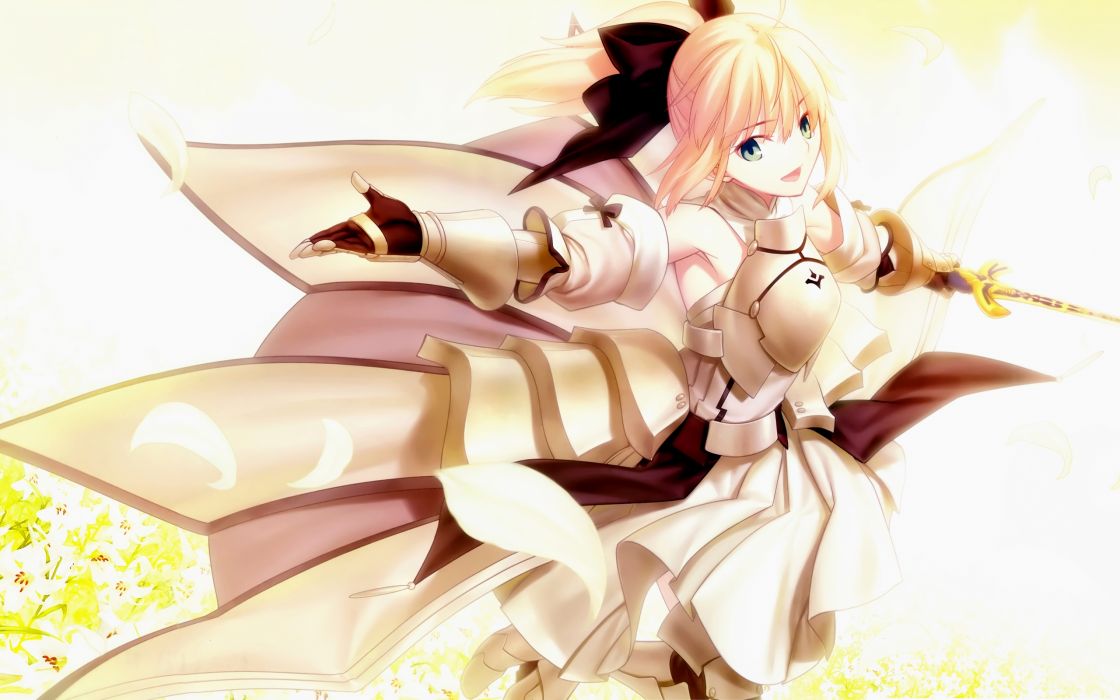 saber lily wallpaper,cartoon,anime,cg artwork,long hair,illustration