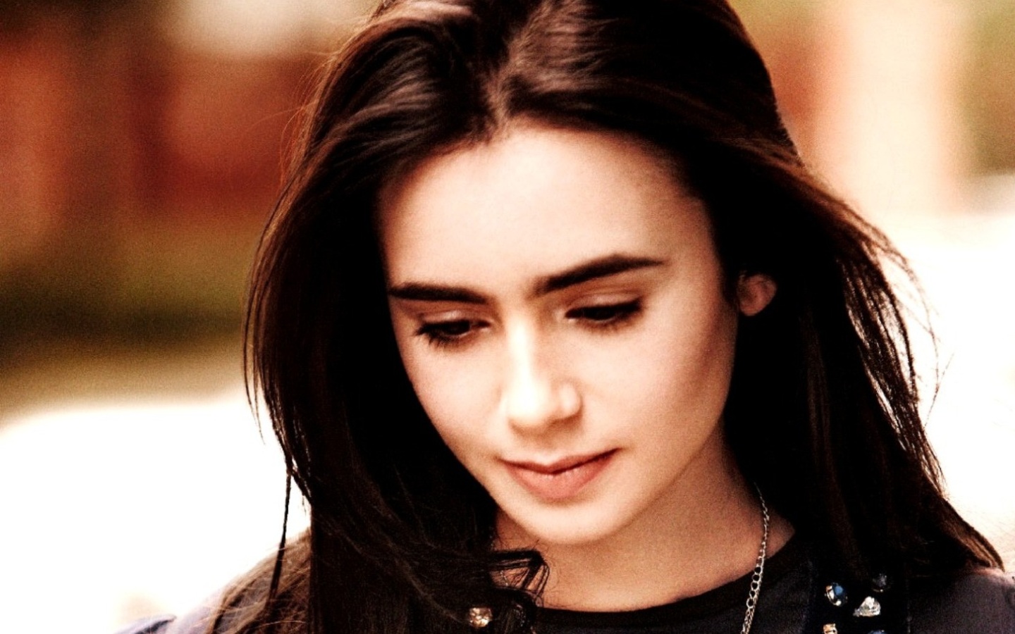 lily collins wallpaper,hair,face,eyebrow,facial expression,hairstyle