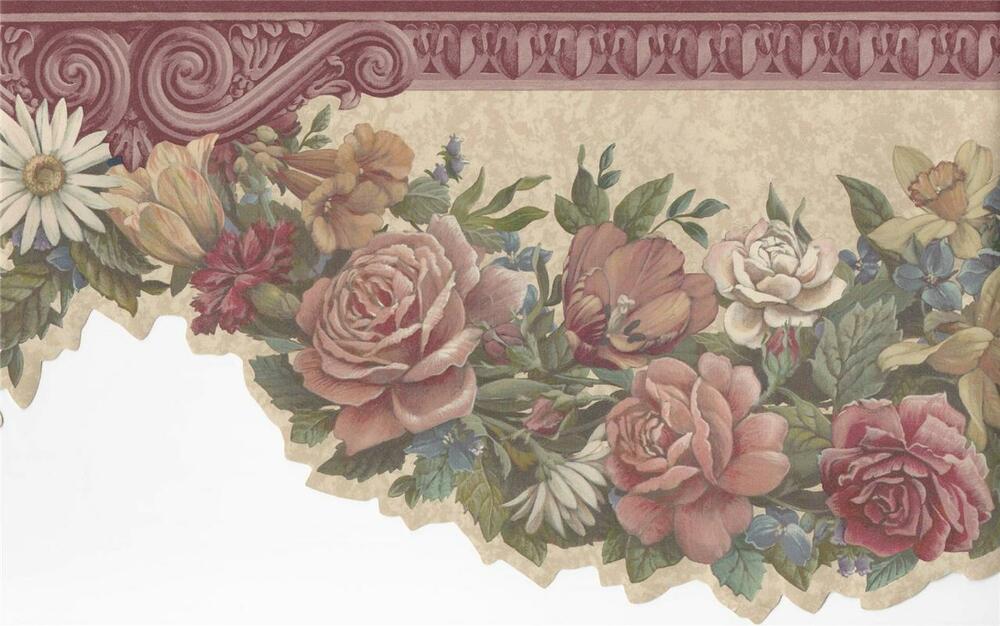 bordure de papier peint rose,rose,fleur,roses de jardin,plante,rose